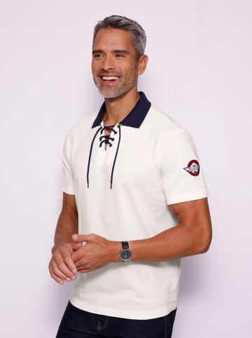 Sieh an! Kurzarm-Poloshirt in ecru