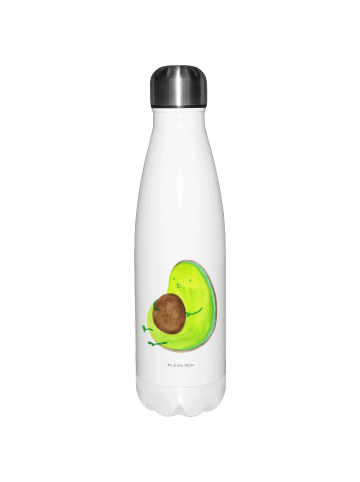 Mr. & Mrs. Panda Thermosflasche Avocado Pfeifen ohne Spruch in Weiß