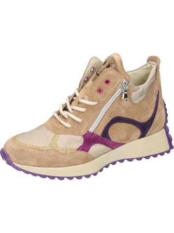 WALDLÄUFER Schnürschuhe in toffee/taupe/fuchsia