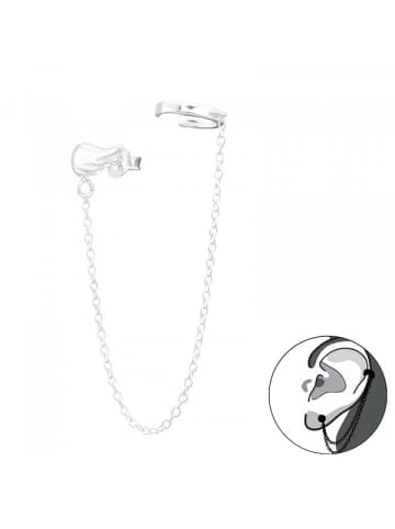 Alexander York Ohrstecker FLÜGEL mit EAR CUFF in 925 Sterling Silber in silber