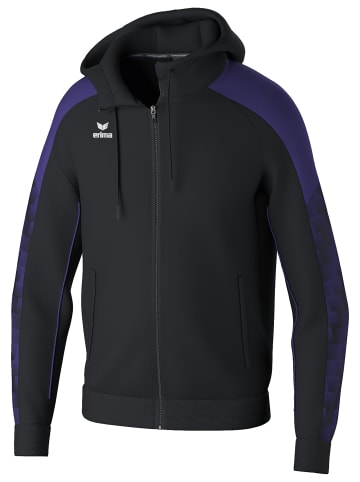 erima Kinder Trainingsjacke Mit Kapuze in schwarz/ultra violet