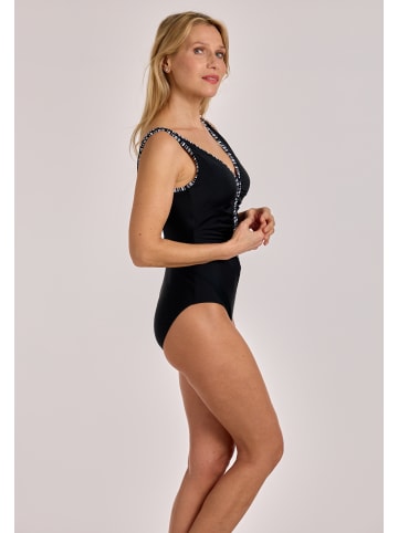 sunmarin Badeanzug in schwarz/weiss