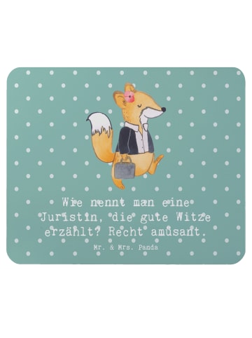 Mr. & Mrs. Panda Maus Pad Juristin Humor mit Spruch in Meeresbrise