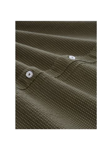 Tom Tailor Halbarmhemd in deep leaf green dot structure