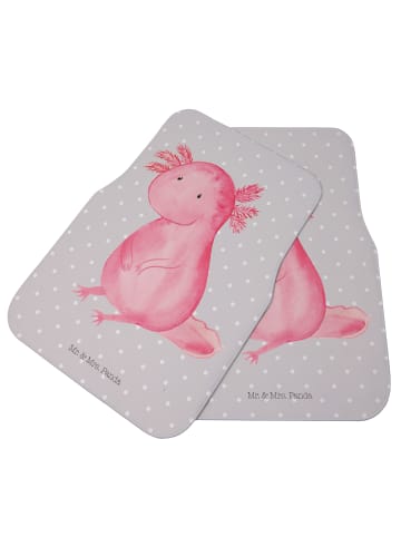 Mr. & Mrs. Panda Fußmatte Auto Axolotl Niedlich ohne Spruch in Grau Pastell