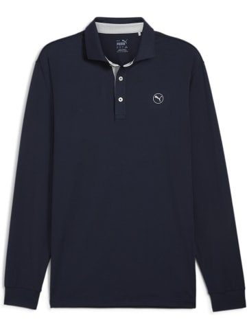 Puma Polo "Cloudspun Longsleeve Midweight Polo" in Blau