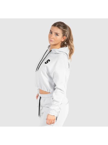 SMILODOX Crop Hoodie Rylanda in Grau