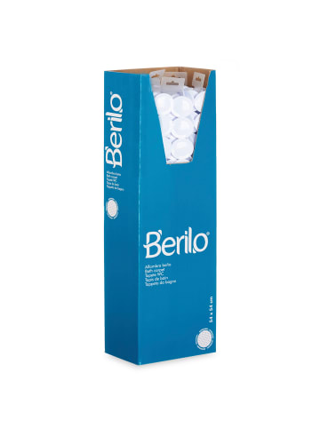 Berilo Badematte rutschfest BRICK in Weiß, 54 x 54 cm
