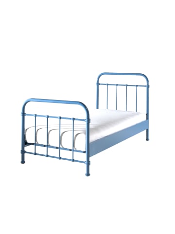 58 aufm Kessel METALLBETT Karlyn 210x111x98 aus Metall in Blau