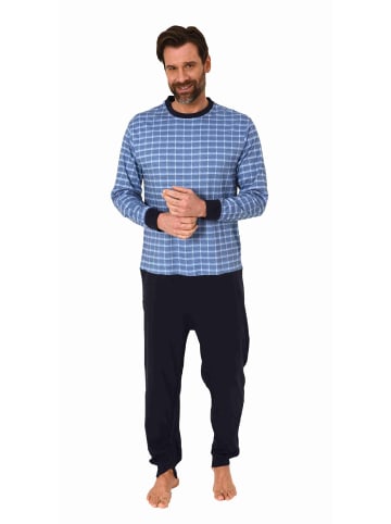 NORMANN Pflegeoverall langarm EteileSchlafanzug Reissverschluss - 77801 in blau