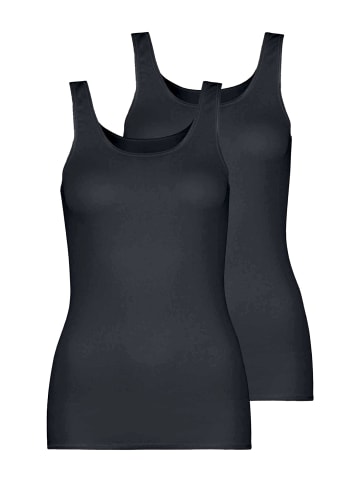 Nina von C. 2er Pack Damen Achseltop in schwarz