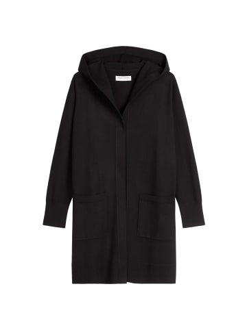 Marc O'Polo DENIM Long-Cardigan mit Kapuze relaxed in Schwarz
