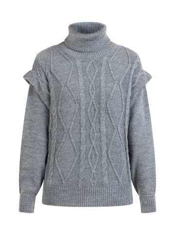 DreiMaster Damen Strickpullover in DUNKELGRAU MELANGE