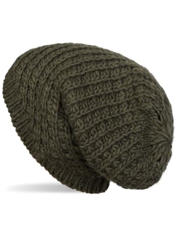 styleBREAKER Strick Beanie Mütze in Oliv