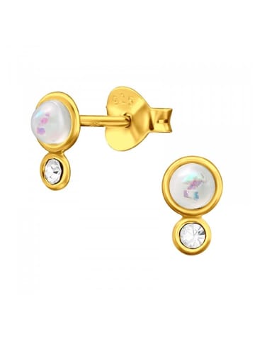 Alexander York Ohrstecker GEO-OPAL Kristall in Gold aus 925 Sterling Silber, 2-tlg.