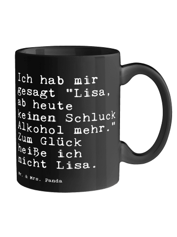Mr. & Mrs. Panda Kaffeetasse Ich hab mir gesagt... mit Spruch in Schwarz
