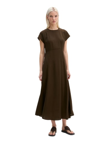 Marc O'Polo Crinkle-Kleid regular in Burnt Coffee