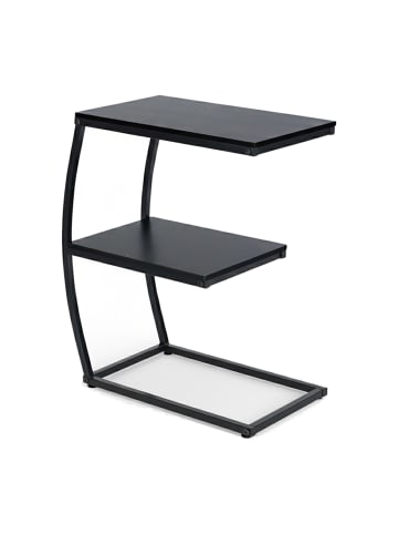 relaxdays Beistelltisch in Schwarz - (B)47,5 x (H)58,5 x (T)25 cm