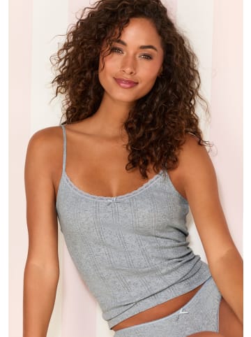Vivance by Lascana Unterhemd in grau meliert, creme
