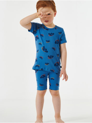 Schiesser Pyjama Natural Love Organic Cotton in Blau