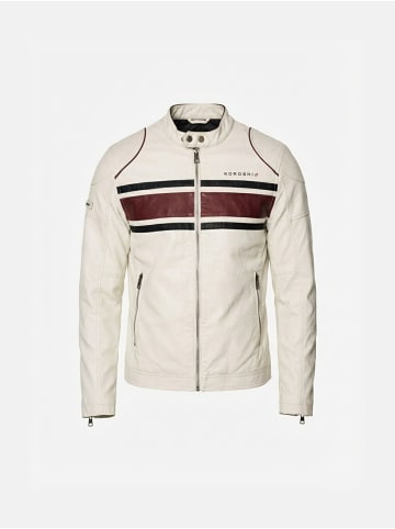 KOROSHI Biker-leder-effektjacke in weiß