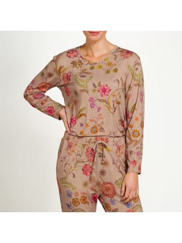 PiP Studio Trice Long Sleeve Top Flower in Beige