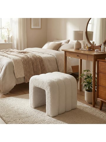 relaxdays Sitzhocker Bubble Bogen in Weiß in Schaumstoff - (B)40 x (H)40 x (T)40 cm