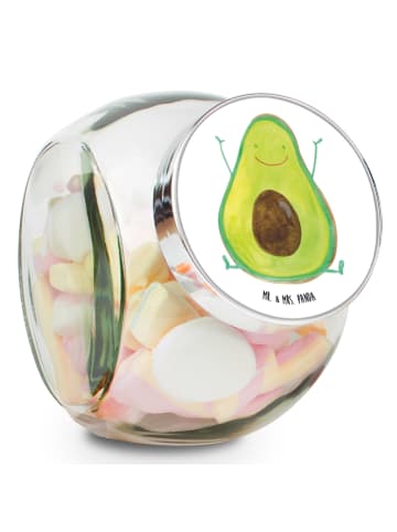 Mr. & Mrs. Panda Bonbonglas Avocado Glücklich ohne Spruch in Weiß