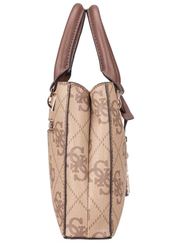 Guess Handtasche Noelle II Sml Multi Comp Stchl in Latte Logo/Brown
