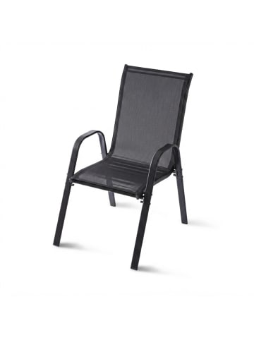 relaxdays 4 x Gartenstühle in Anthrazit - (B)56 x (H)90 x (T)65 cm