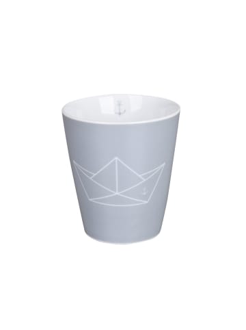 Krasilnikoff Happy Mug Paperboat in grau