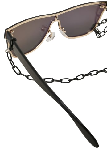Urban Classics Glasses in black/gold mirror