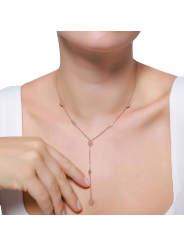 Steel_Art Halskette mit Stein Frauen Nirella rose goldfarben in rosegoldfarben