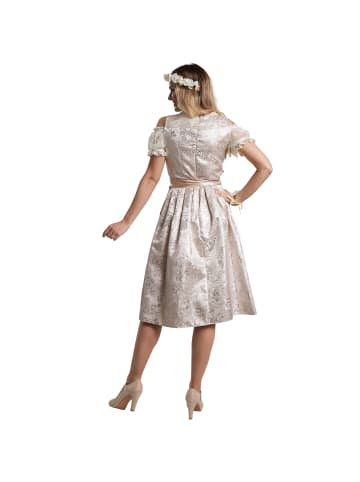 tectake Midi-Dirndl Traunstein Modell 2 in beige/rosa