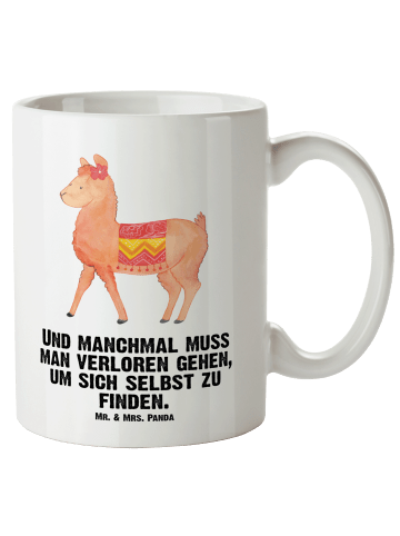 Mr. & Mrs. Panda Große Teetasse Alpaka Stolz mit Spruch in Weiß