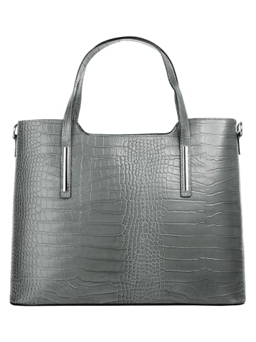 Cluty Handtasche echt Leder in grau