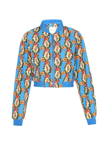 IZIA Women Jacket in royal blue multicolor