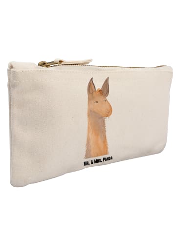 Mr. & Mrs. Panda kosmetiktäschchen Lamakopf Genervt ohne Spruch in Weiß