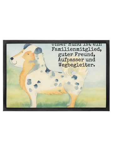Mr. & Mrs. Panda Schmutzmatte Hund Australien Shepherd Design mi... in Weiß