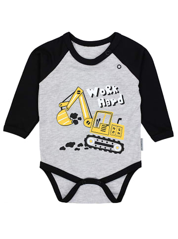 TupTam Jungen Baby Body Langarm 5er Pack in blau/grau