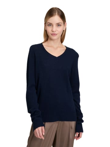 Betty Barclay Kaschmir-Pullover mit V-Ausschnitt in dunkelblau