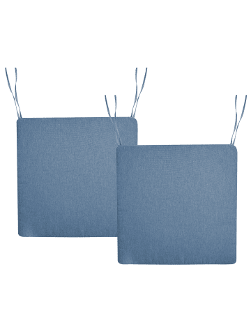 Beliani 2er-Set Auflagen SASSARI PREMIUM in Blau