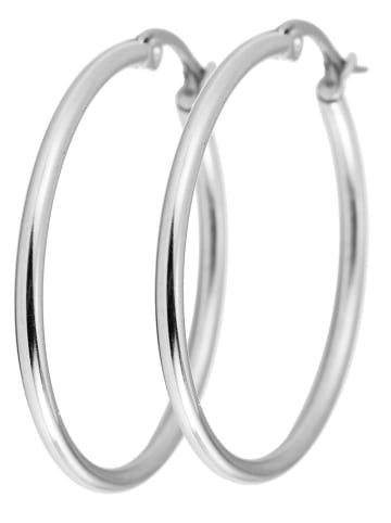 Adeliás Damen Ohrringe – Creole aus Edelstahl in silber