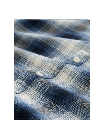 TOM TAILOR Denim Langarmhemd in blue shades check