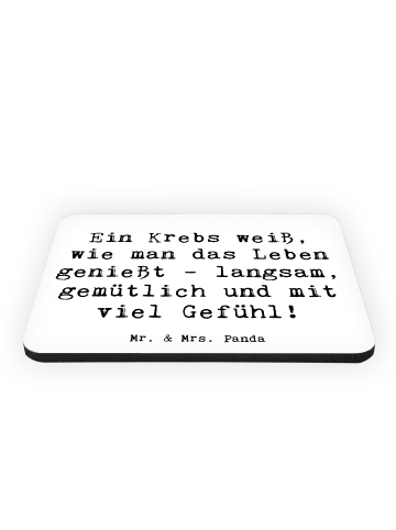 Mr. & Mrs. Panda Magnet Spruch Krebs Genießer mit Spruch in Weiß