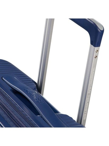 American Tourister Soundbox - 4-Rollen-Kabinentrolley 55 cm erw. (gelb) in midnight navy