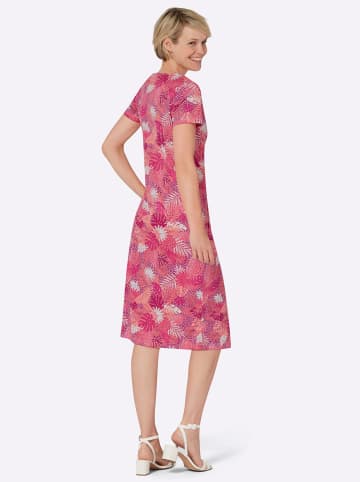 Sieh an! Jersey-Kleid in fuchsia-papaya-bedruckt