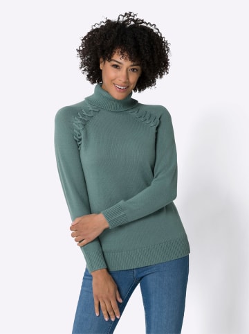 Sieh an! Rollkragen-Pullover in jade