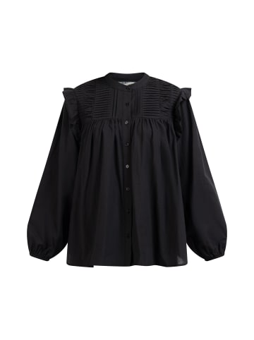 DreiMaster Damen Langarmbluse in Schwarz