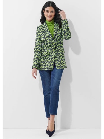 Alba Moda Figurbetonter Blazer mit Reverskragen in grün / marine